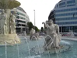 The Croix de Berny fountain at the northern entrance to Antony