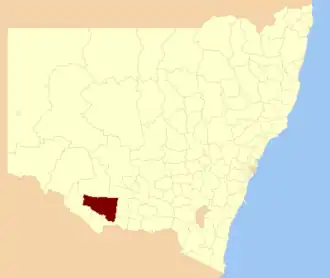 Location in New South Wales