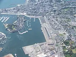 Concarneau's harbour and centre