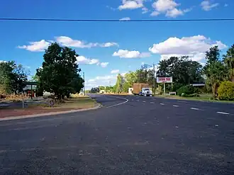 The Leichhardt Highway, passing through Condamine