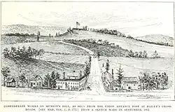 Confederate position on Munson's Hill from Bailey's Crossroads, September 1861