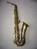 Right side view of Conn 6M "Lady Face" alto saxophone