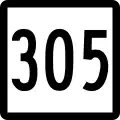 Route 305 marker