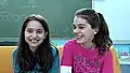 Constantine and Amour, two young girls from the film, at Fourfouras (Crete)