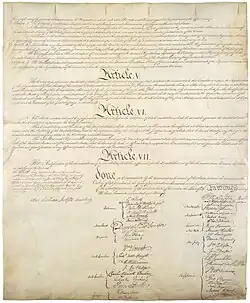 Fourth page of Constitution of the United States