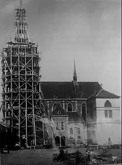 Reconstruction of the basilica's spire