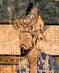 Contemporary life-time portrait of Humayun, painted in Kabul, in 1550-55