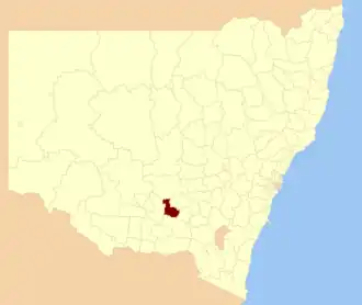 Location in New South Wales