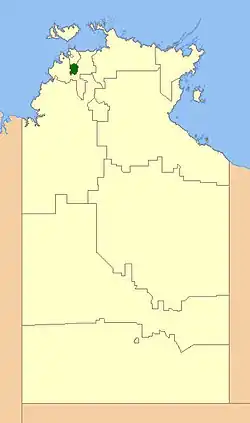 Location of the Coomalie Community Government Council
