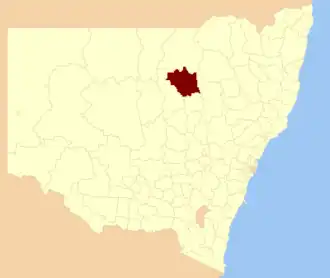 Location in New South Wales