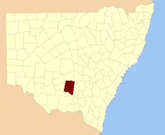 Location in New South Wales