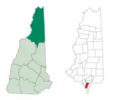 Location in Coös County, New Hampshire
