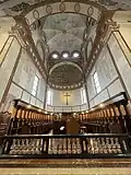 View of the choir and tribune