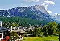 Punta Nera appears as the high point as seen from Cortina d'Ampezzo. Sorapiss directly behind.