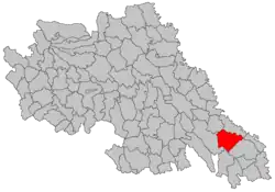 Location in Iași County
