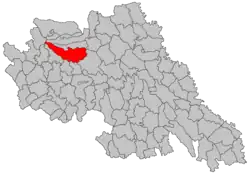 Location in Iași County