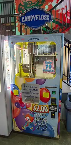 Cotton candy vending machine