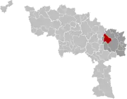 Location of Courcelles in Hainaut