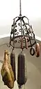 Image 110Jambon d'Ardenne/Ardeense ham hanging from a rack (from Belgian cuisine)