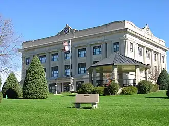 The Fayette County Courthouse in West Union