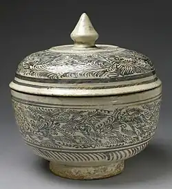 Image 6915th-16th century Sawankhalok stoneware with brown underglaze and pale blue glaze (from Culture of Thailand)