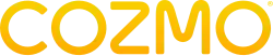 Text reading "Cozmo" with a yellow-orange gradient