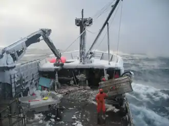 Crab boat in the Bering Sea