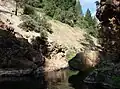 narrow winding steep walled canyon
