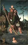 St. Christopher Carrying the Christ Child by Lucas Cranach the Elder, c. 1519