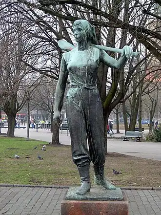 Bronze sculptor Aufbauhelferin, 1954