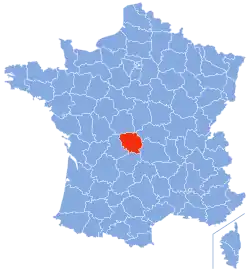 Location of Creuse in France