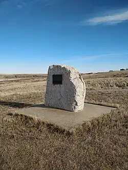 Monument commemorating Crichton's last resident