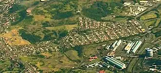 Aerial photo from east