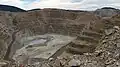 Looking into the Cresson Pipe pit. Notice the leach pile on the upper right.