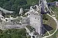 Čachtice Castle from the air