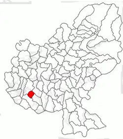 Location in Mureș County