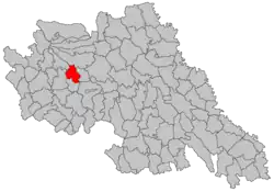 Location in Iași County