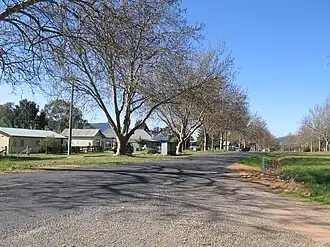 The main street of Cudgewa