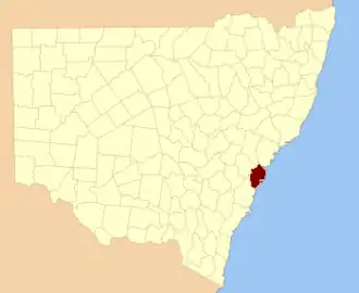 Location in New South Wales