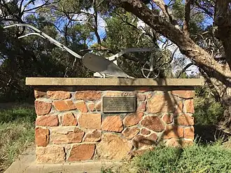 Memorial to early settlers in the area