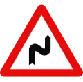 Double curve, first to the right