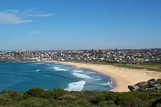 Curl Curl Beach viewed from the north