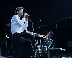 Cut Copy performing at Falls Festival in Byron Bay, 2018