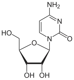 Chemical structure of cytidine