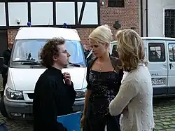 Czerwinski with singer Anita Rywalska-Sosnowska after Polish Baroque Orchestra concert in Gdańsk