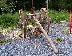 Logging arch with crank for lift
