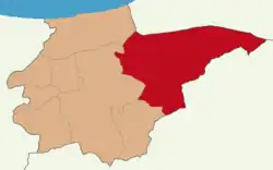 Map showing Yığılca District in Düzce Province