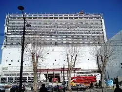 Hotel during renovations, 2012
