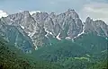 Piz di Sagron (right of center) from northeast