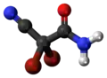 Ball and stick model of DBNPA